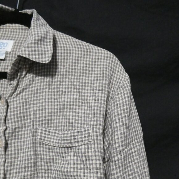 TOGO | small | Collared Button-Up Front Long Sleeve Shirt With Chest Pocket - Picture 5 of 15